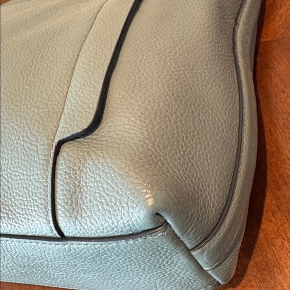 Coach Scout hobo bag  24770 pebbled Leather mineral blue gunmetal HW EUC - Picture 16 of 17